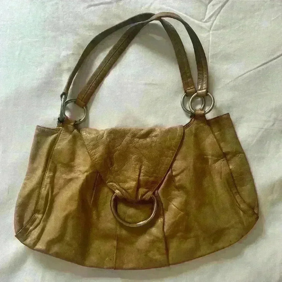 Vintage HOBO Brand Distressed Leather Purse - Picture 1 of 10
